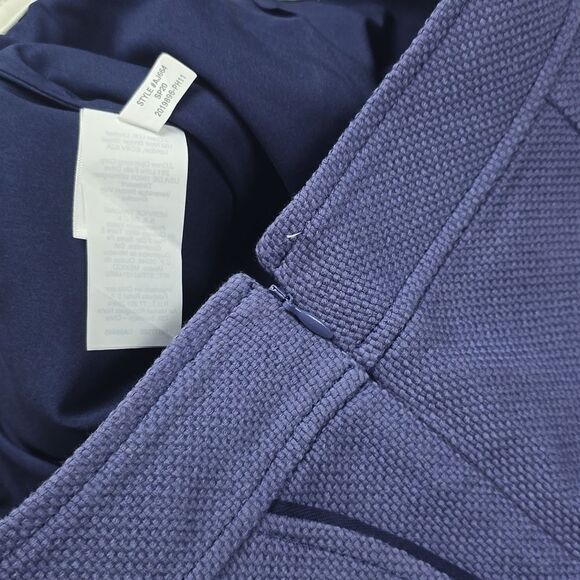 J. Crew Blue Canvas Tweed Buttons Sailor Side Zip High Rise Shorts Size 4 - Picture 10 of 12